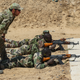 A U.S. Army Special Forces weapons sergeant observes a Niger Army soldier during marksmanship training as part of Exercise Flintlock 2017 in Diffa, Niger, Feb. 28, 2017. Niger was one of seven locations to host tactical-level training during the exercise while staff officers tested their planning abilities at a simulated multinational headquarters in N’Djamena, Chad.